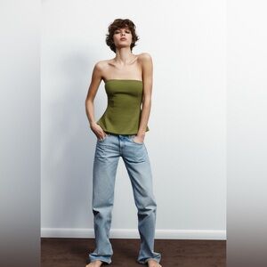 Zara Green Bandeau Top